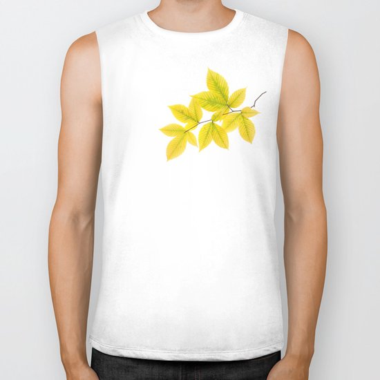 Yellow Leaves Biker Tank