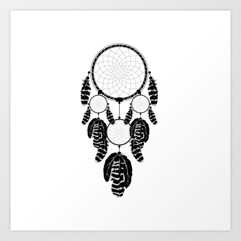Dream Catcher Silhouette Art Print By Annartshock Society6