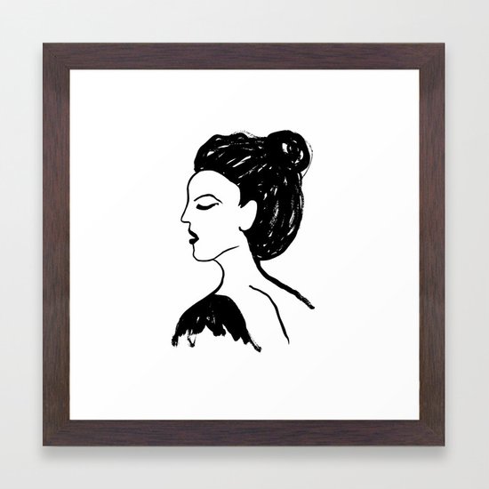 Coralin Portrait India Ink Abstract Minimal Painting People