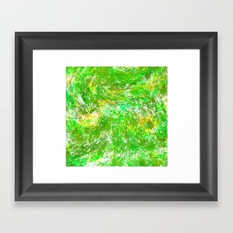 Green Abstract Paint Texture Pattern Framed Art Print