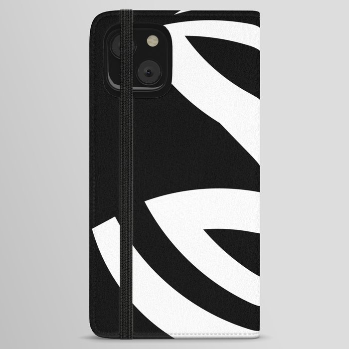 black and white chic minimal art iPhone Wallet Case