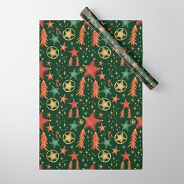 Green Christmas Parol Wrapping Paper