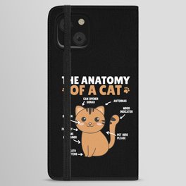 The Anatomy Of A Cat Funny Explanation Of A Cat iPhone Wallet Case