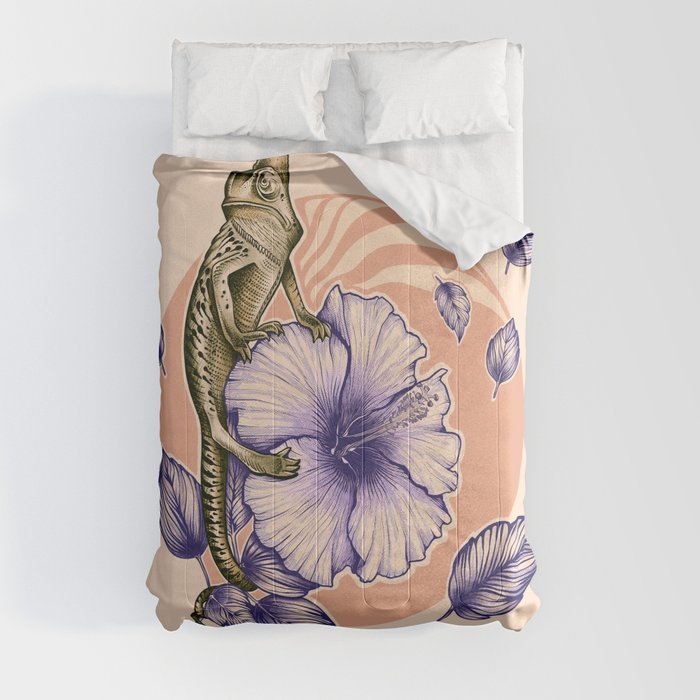 Floral fashion chameleon Comforter
