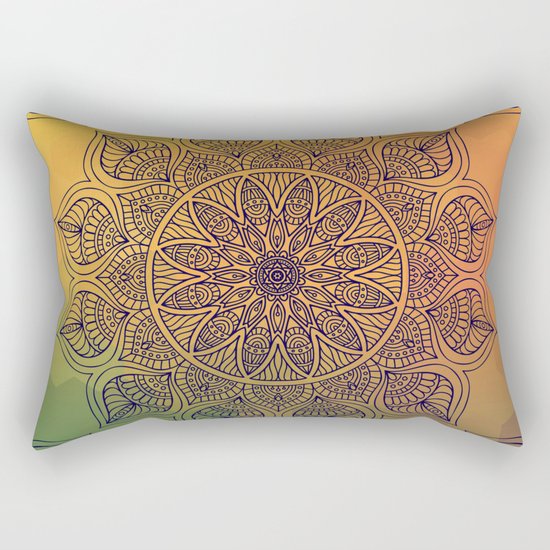 Spring Mandala Rectangular Pillow