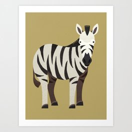 Whimsy Zebra Art Print