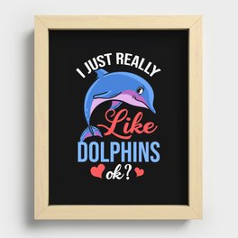 Dolphin Trainer Animal Lover Funny Cute Recessed Framed Print
