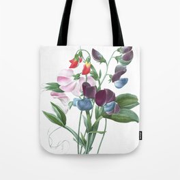 HIGHEST QUALITY botanical poster of Sweet Pea Tote Bag