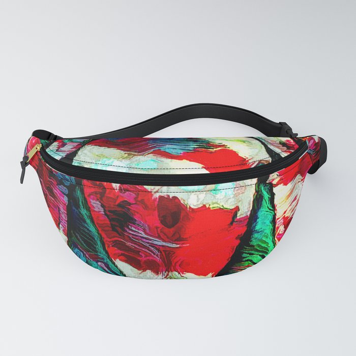 Horse Heads Stripes And Swirls Fanny Pack