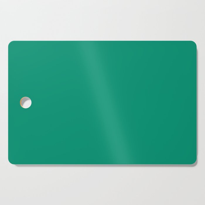 Emerald green pure pastel solid color modern abstract pattern Cutting Board