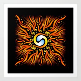 Wind from the south | Mystical mandala Art Print