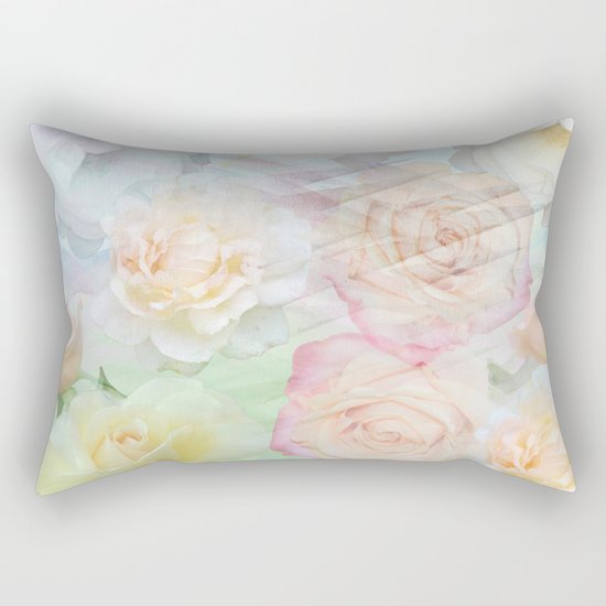 Romantic roses in pastels Rectangular Pillow
