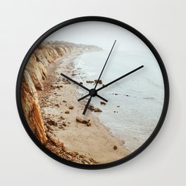 Goleta Wall Clock | Ventura, Seashore, Losangeles, Landscape, Coastal, Cliffs, Oceanside, California Coast, Coastline, Beach 