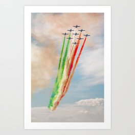Frecce Tricolori in action Art Print