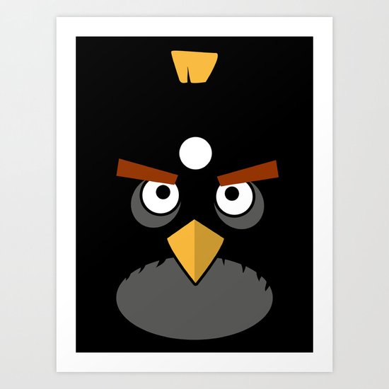 Black and Angry Art Print