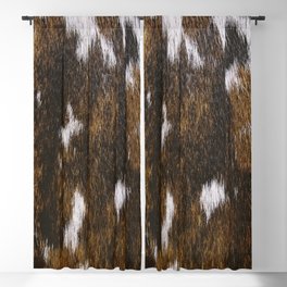Rustic Cowhide Spots Blackout Curtain