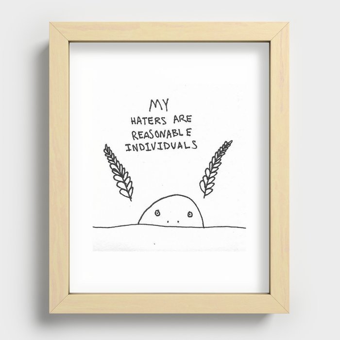 my haters Recessed Framed Print