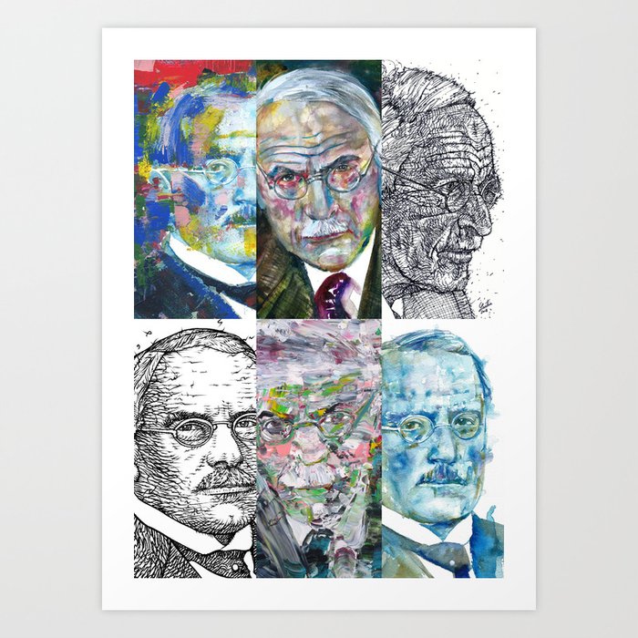 SIX TIMES CARL JUNG .1 Art Print