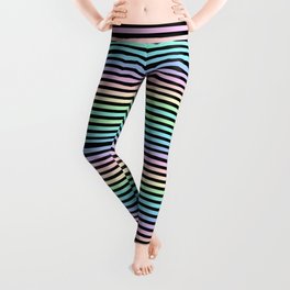 Pastel Rainbow Stripes  Leggings