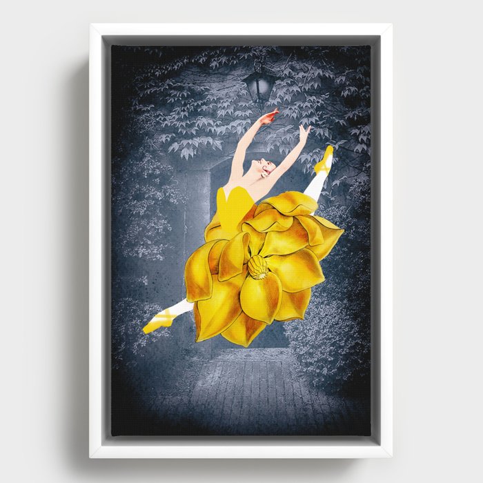 The happiness of dancing Framed Canvas