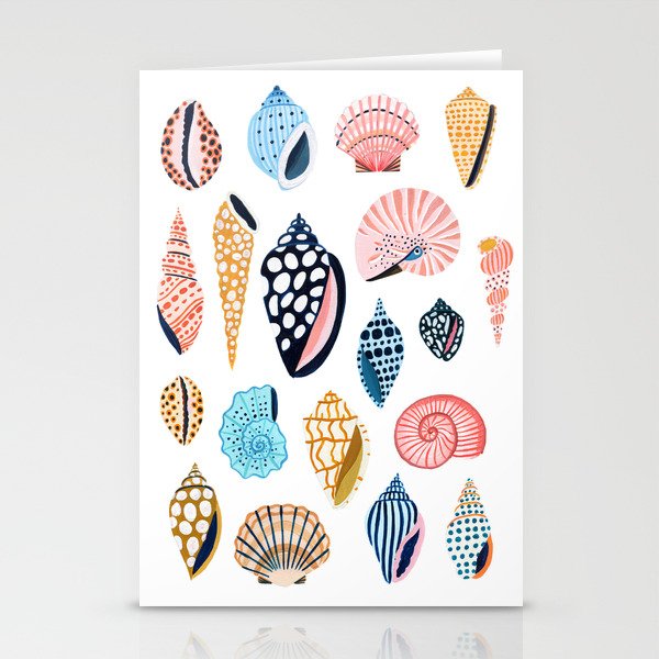 Under the Sea Shells Stationery Cards