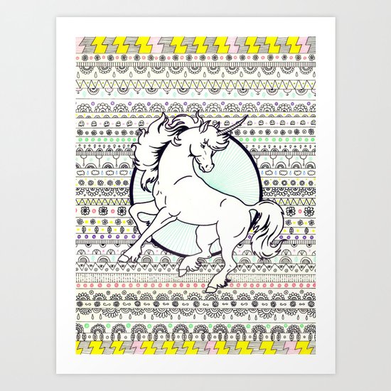 Unicorn Party Art Print