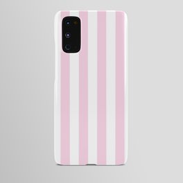 Pastel pink white modern geometric stripes Android Case