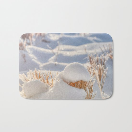 And finally Winter, with its bitin', whinin' wind, and all the land will be mantled with snow. Bath Mat