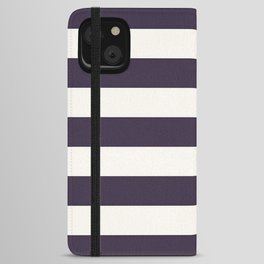 summer beach coastal nautical french fashion navy blue stripes iPhone Wallet Case