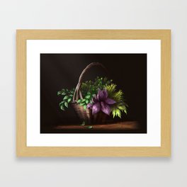 Herbal Basket Framed Art Print