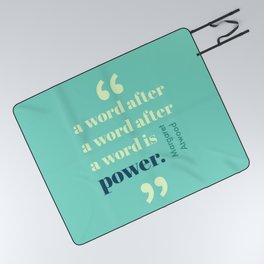 A Word Is Power Picnic Blanket