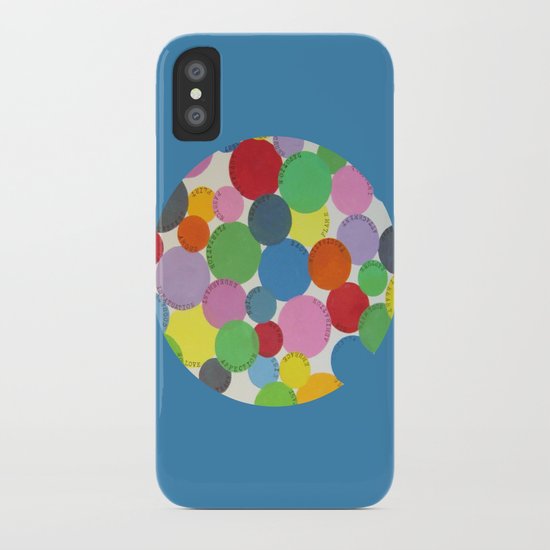 Word Bubbles Blue iPhone Case