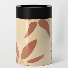Floral brown bohemian pattern Can Cooler