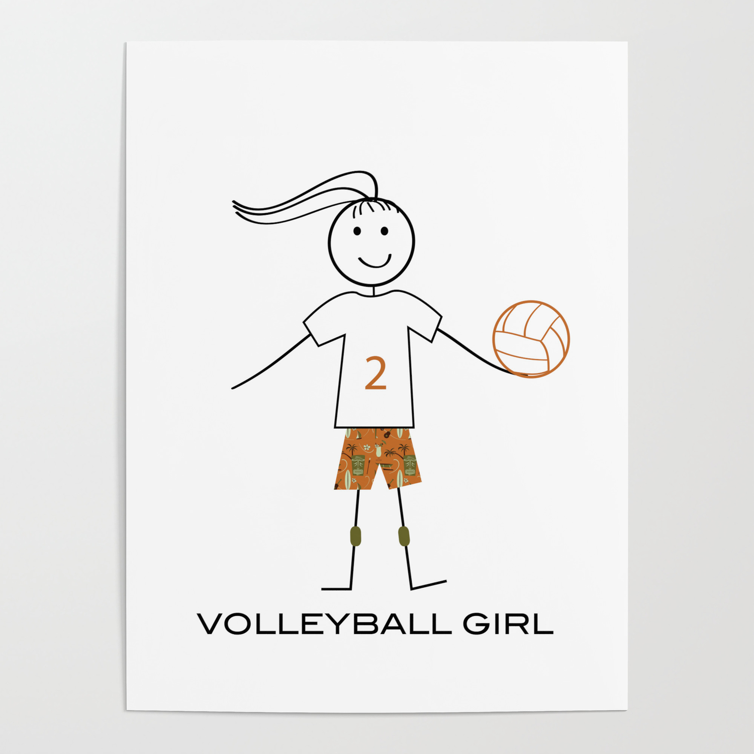 Funny Womens Volleyball Girl Poster by WhyitsmeDesign | Society6