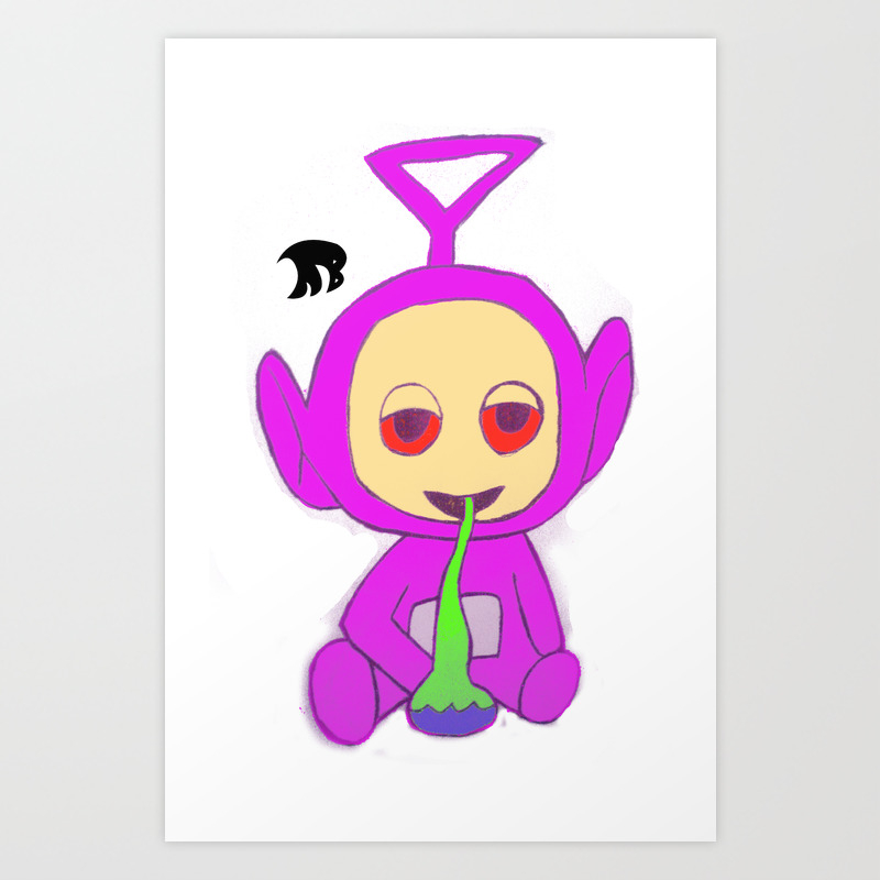 Tinky Winky Art Print By Kidkb09 Society6