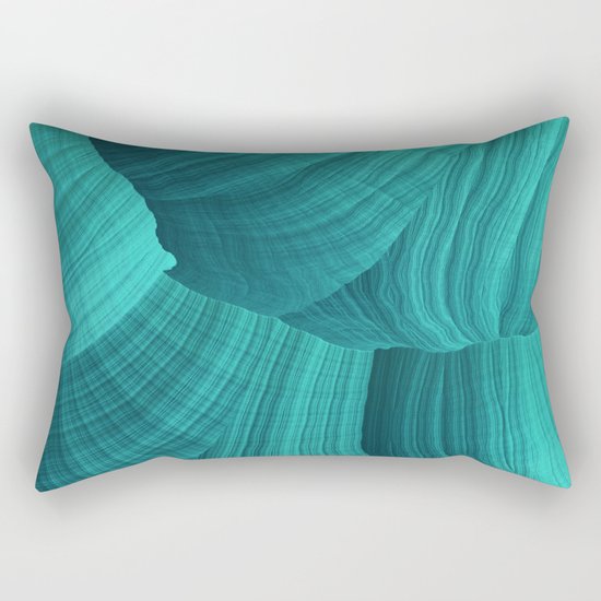 Turquoise Sediment Rectangular Pillow