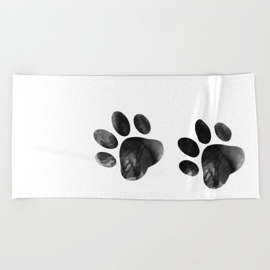 Cat's footprints Beach Towel
