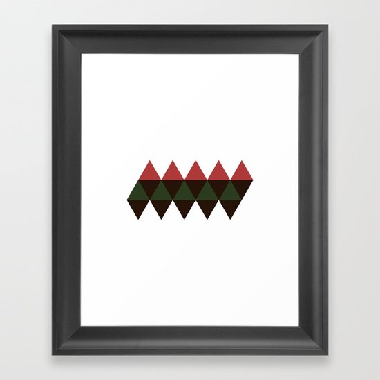 #201 Icosahedron net – Geometry Daily Framed Art Print