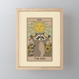 The Sun - Raccoons Tarot Framed Mini Art Print