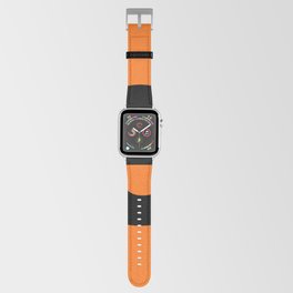 letter E (Black & Orange) Apple Watch Band