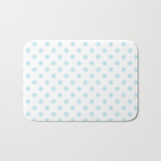 Aqua dots pattern Bath Mat