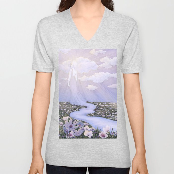Spirit of the River and Sky Colour Version V Neck T Shirt