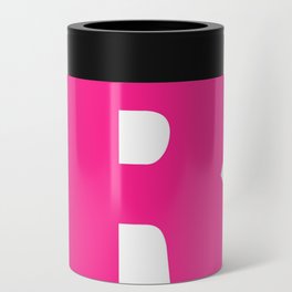 R (Dark Pink & White Letter) Can Cooler