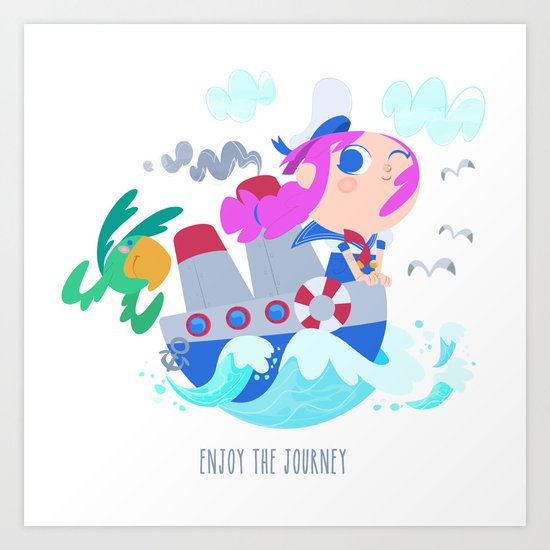 Enjoy the journey Art Print