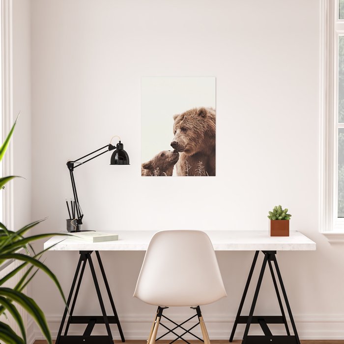 Woodlands Nursery Decor Bear Mother Print Baby Poster Woodlands Nursery Decor Bear Mother