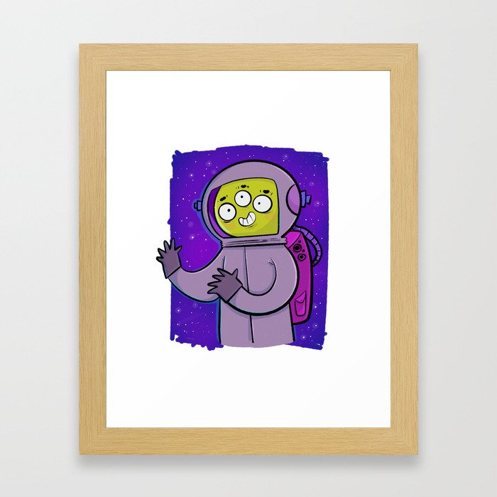 Space alien  Framed Art Print