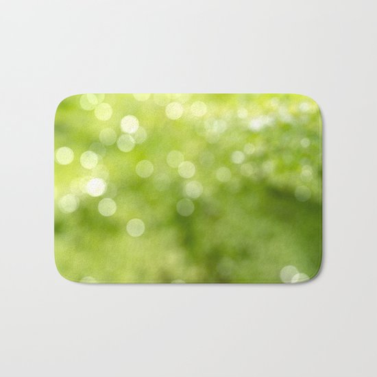 green bokeh Bath Mat