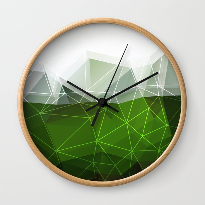 Green abstract background Wall Clock