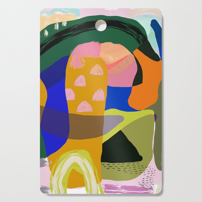 Shapes And Layers No 20 Abstract Painting Olive Green Blue