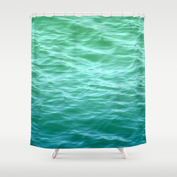 Teal Sea Shower Curtain by Lisa Argyropoulos | Society6